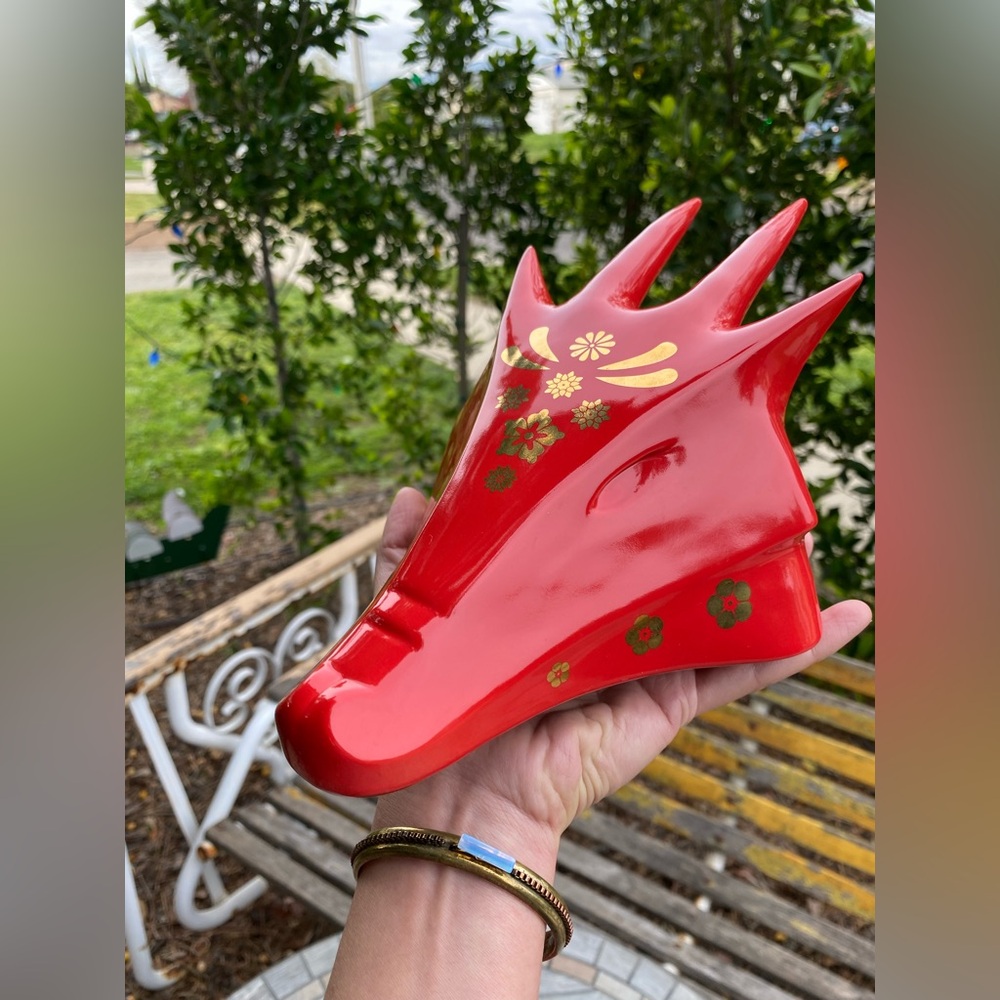 NEW LLADRO THE DRAGON SCULPTURE RED-GOLD